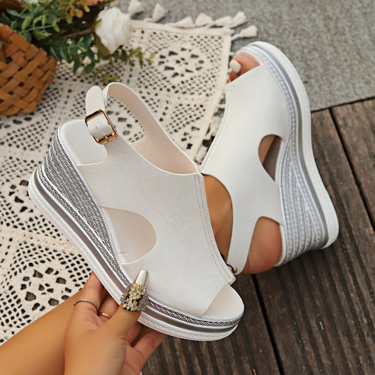 Damen Wedge-Pantoletten mit floralem Design und komfortablem Fußbett R&B 1782111804