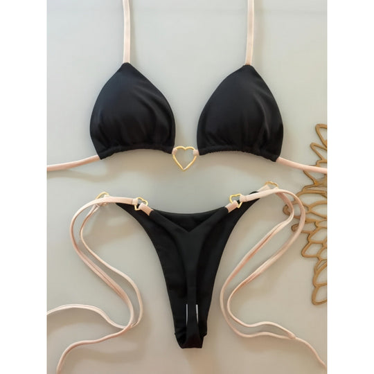 Damen Triangel-Bikini mit Herz-Detail R&B