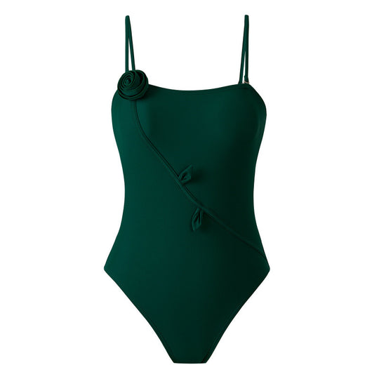 Damen Einteiler Badeanzug mit floralem Design und passendem Strandüberwurf R&B