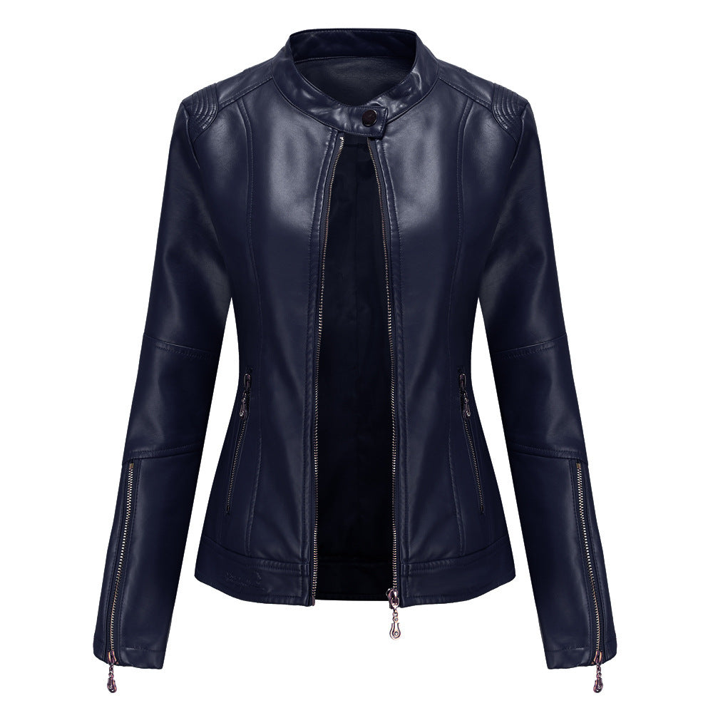 Damen modische Faux jacke mit minimalistischen Akzenten R&B