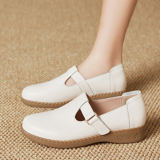 Damen Komfortable Slipper mit modischer Schnallenverzierung und anatomischem Fußbett R&B