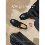 Damen elegante Schnürschuhe mit hochwertiger Schnalle und feiner Brogue-Prägung R&B
