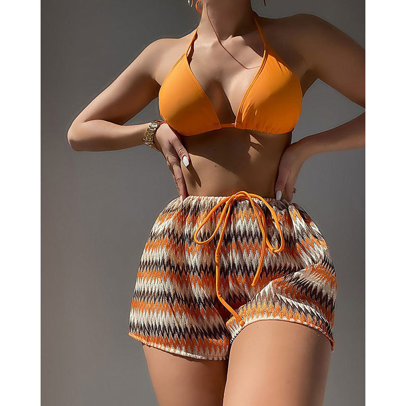 Damen Bikini-Set mit raffinierten Shorts und elastischem Bundle R&B