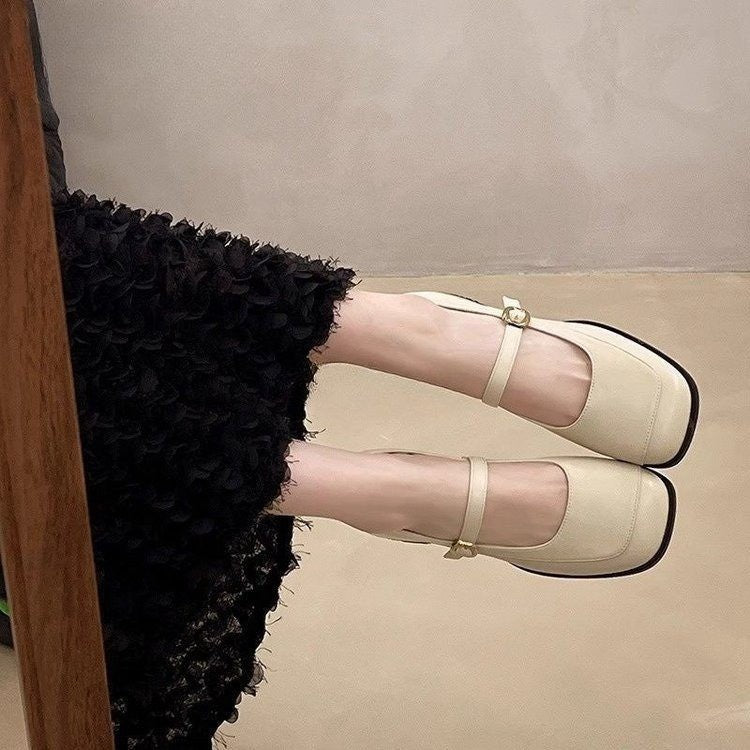 Damen Elegante Mary Jane Schuhe mit modischem Schnallen-Detail