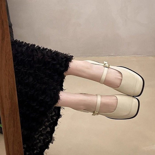 Damen Elegante Mary Jane Schuhe mit modischem Schnallen-Detail R&B