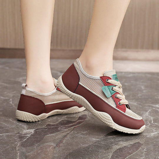 Damen Atmungsaktive Freizeitsneaker mit robustem Profil und modischen Akzenten R&B