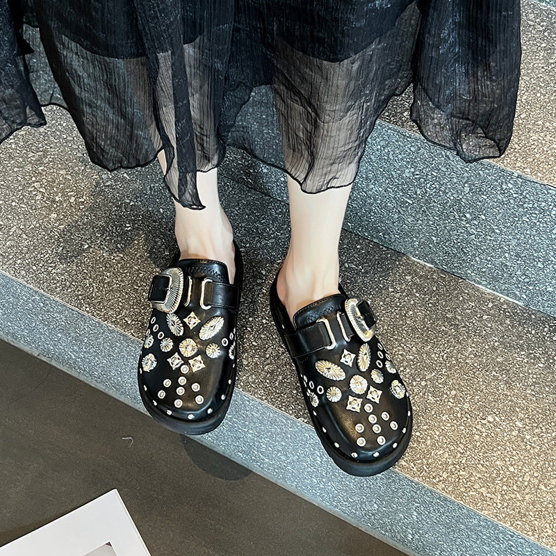 Damen Clogs mit aufwendigem Schmuckdesign R&B