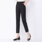 Damen elegante Stoffhose mit schmalem Schnitt