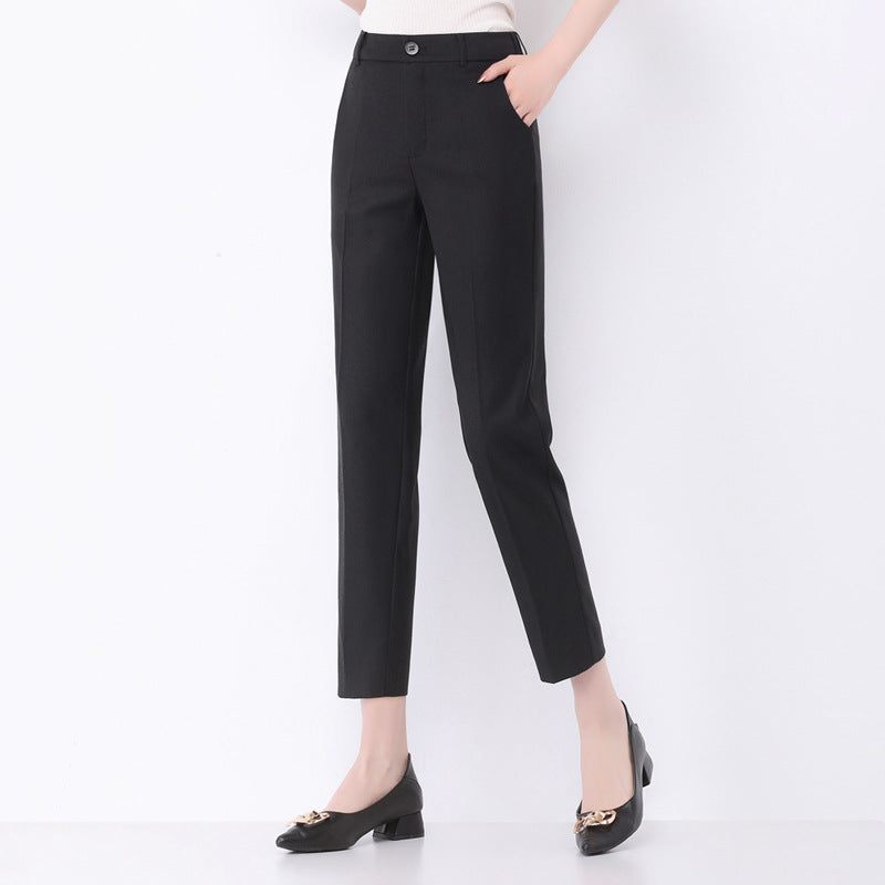 Damen elegante Stoffhose mit schmalem Schnitt