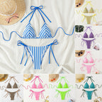 Damen Triangel-Bikini mit verstellbaren Schnürdetails R&B