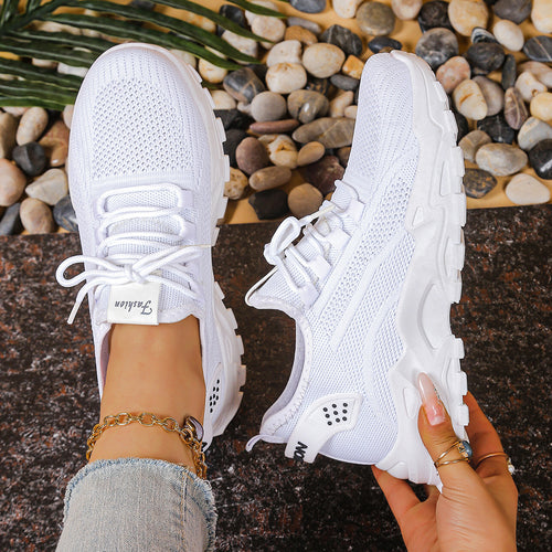 Damen Sportliche Mesh Sneakers mit dämpfender Sohle und atmungsaktiver Konstruktion R&B