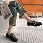 Damen Elegante Mokassins mit modischem Schnallen-Design