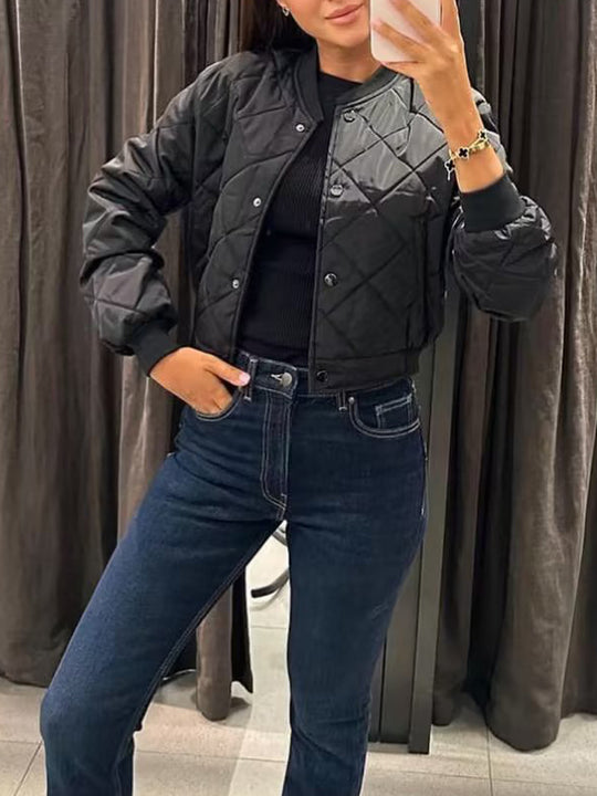 Damen gesteppte Übergangsjacke mit modernem Schnitt und praktischen Taschen R&B