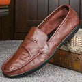 Damen Elegante Mokassins aus weichem Leder mit rutschfester Sohle R&B