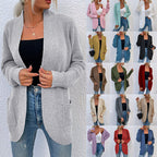 Damen Strickjacke mit lässiger Passform und offenen Taschen