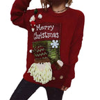 Damen Weihnachts-Pullover mit festlichem Design und 3D-Applikationen R&B