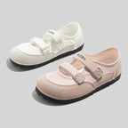 Damen Komfortable Ballerinas mit verstellbarem Riemen und rutschfester Sohle