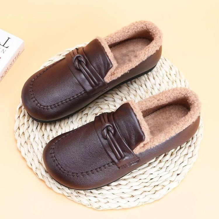 Damen warme Pantoffeln mit bequemen Fleece-Futter und rutschfester Sohle R&B