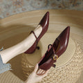 Damen elegante Riemchen-Pumps mit moderner Schnalle