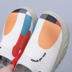 Damen Stretchige Slip-On Sneakers mit buntem Design und rutschfester Sohle R&B