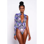 Damen Badeanzug mit asymmetrischem Design R&B