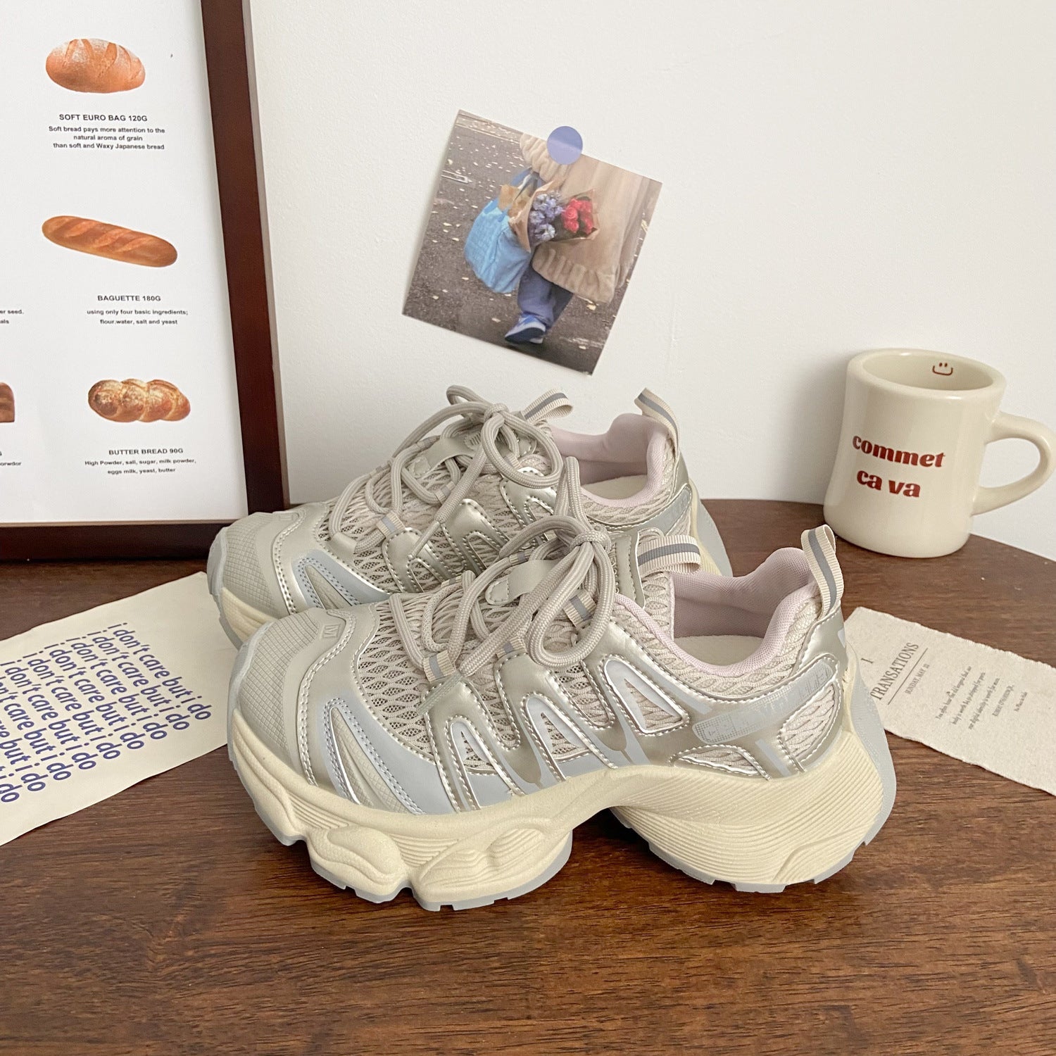 Damen Sportliche Laufsneaker mit atmungsaktiven Mesh-Einsätzen und stoßdämpfender Sohle R&B