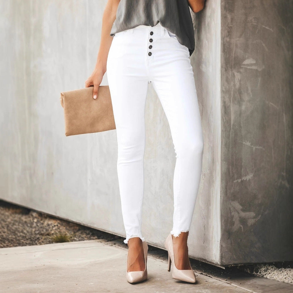 Damen Hochgesetzte Jeanshose im modernen Skinny Fit R&B