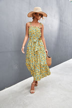 Damen Midikleid mit zartem Floral-Print und Rüschendetails R&B