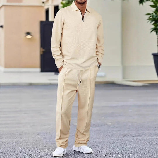 Herren sportliches Poloshirt und Jogginghose Set R&B