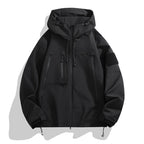 Damen wetterfeste Outdoor-Jacke mit praktischen Taschen und verstellbarer Kapuze