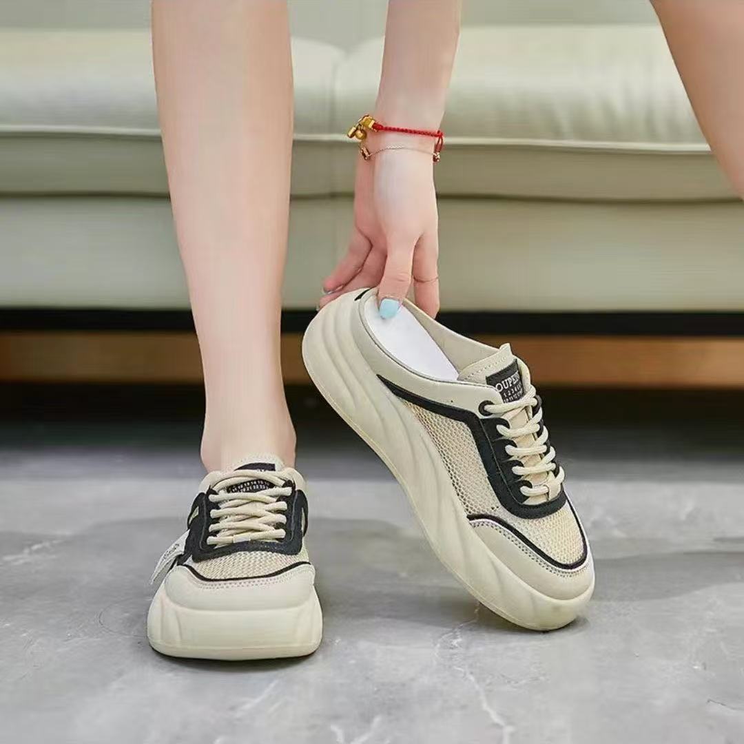 Damen Bequeme Slip-On Sneakers mit atmungsaktiver Mesh-Oberfläche R&B
