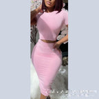 Damen Crop-Top und Bleistiftrock Set R&B