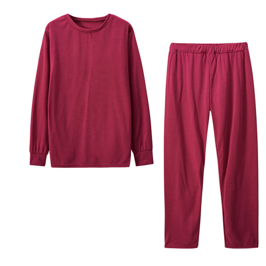 Damen Langarm Schlafanzug Set mit elastischen Hosen R&B