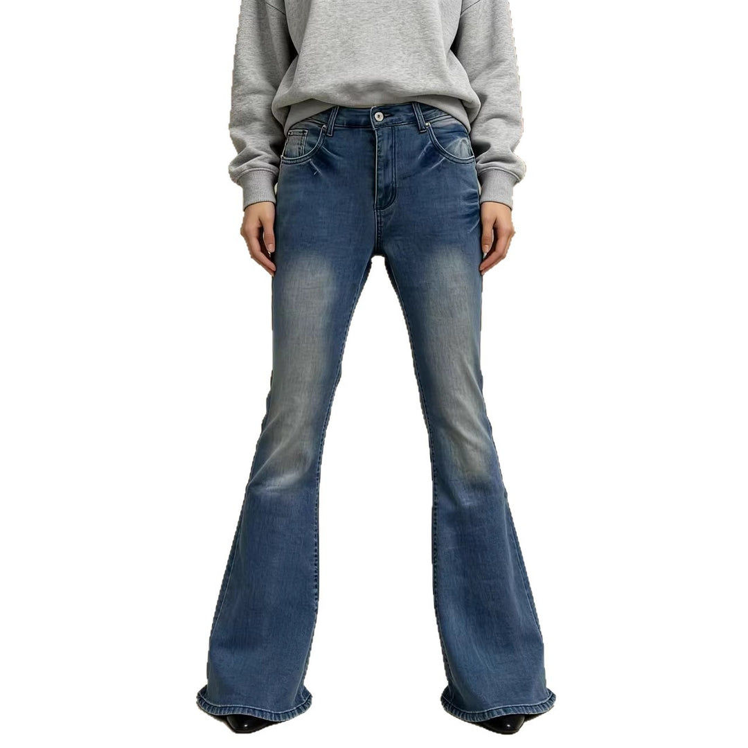 Damen Flared Jeans mit hohem Bund und eleganten Nahtdetails