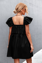 Damen Freizeitkleid mit voluminösen Ärmeln und elastischem Taillenzug R&B