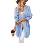 Damen Strickcardigan mit großzügigen Taschen und modernem Zopfmuster R&B