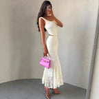 Damen Spitzenkleid im eleganten Maxistil R&B