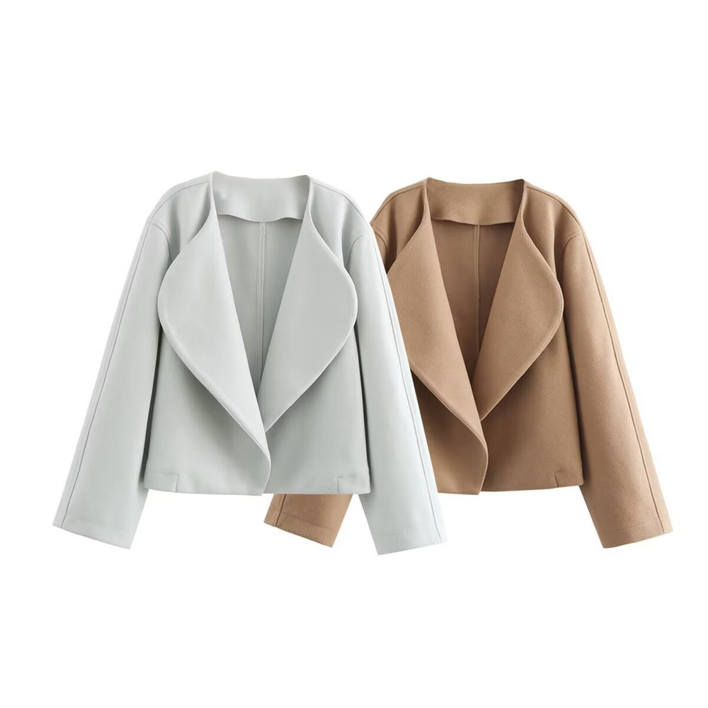 Damen eleganter Oversized-Blazer mit schickem Revers R&B