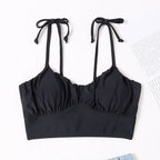 Damen Crop-Top Bikinioberteil mit verstellbaren Trägern und sportlichem Design R&B