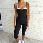 Damen eleganter Overall mit Büstenlage und verstellbaren Trägern R&B