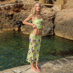 Damen figurbetontes Strandkleid mit Banddetails R&B