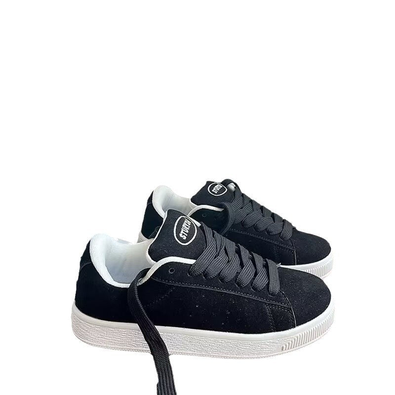 Damen Bequeme Sneakers aus weichem Wildleder mit sportlicher Sohle