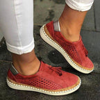 Damen Modische Slip-On Sneaker mit luftiger Lochstruktur R&B