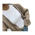 Damen Strickjacke mit eleganten Details und lässigem Schnitt R&B