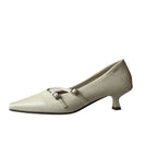 Damen elegante Slingback Pumps mit modischem Riemchen und hochwertiger Leder-Oberfläche R&B