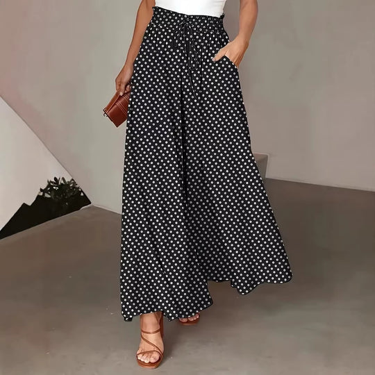 Damen Palazzo-Hosen mit elastischem Bund und praktischen Taschen R&B