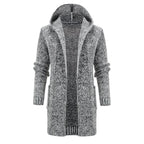 Damen Strickjacke mit Kapuze und seitlichen Taschen