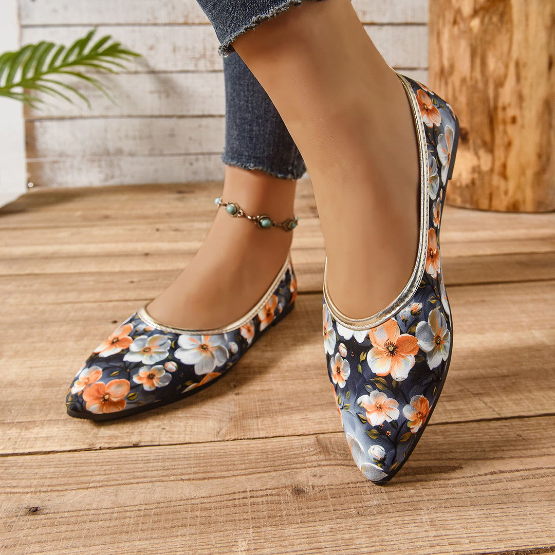 Damen elegante Ballerinas mit buntem Design R&B