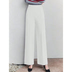 Damen Hochtaillierte Palazzo-Hose mit seitlichen Falten R&B