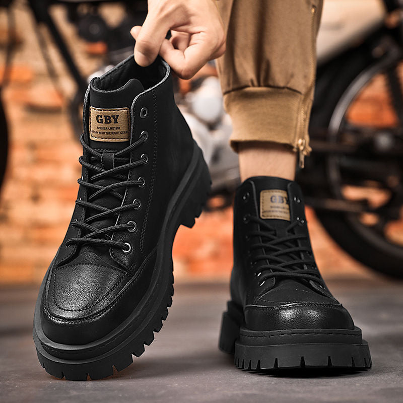 Damen Robuste Lederstiefeletten mit rutschfester Profilsohle und Warmfutter R&B